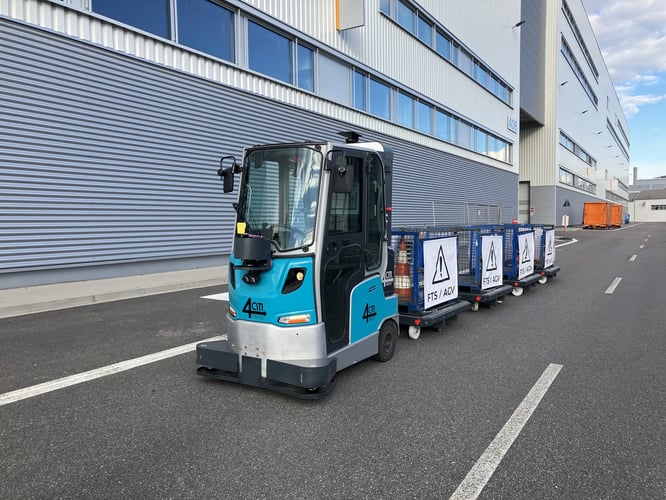 Der Outdoor-Routenzug von 4am Robotics im Langzeittest im Automobilwerk